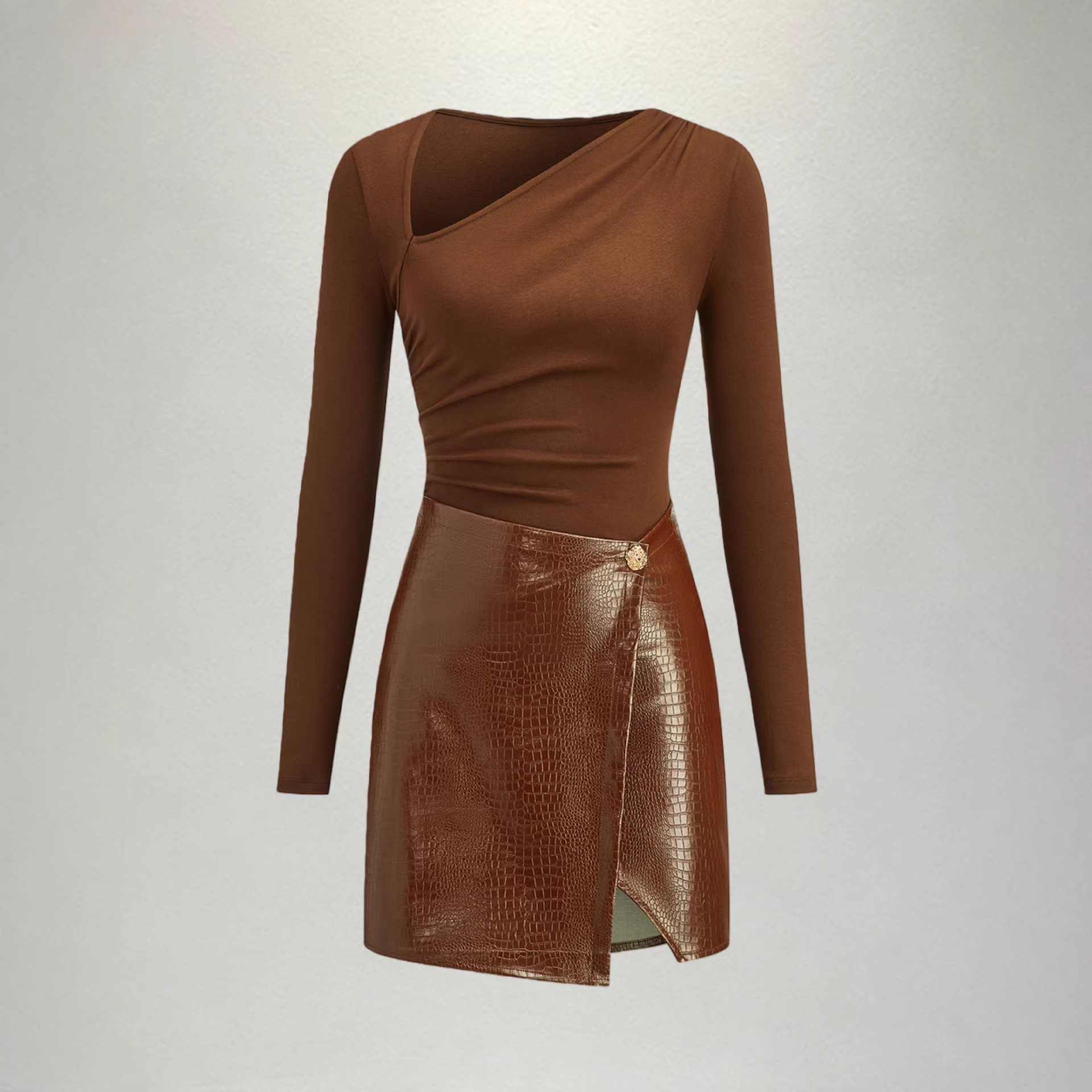 European And American-style Patchwork Dress For Women - Image 2