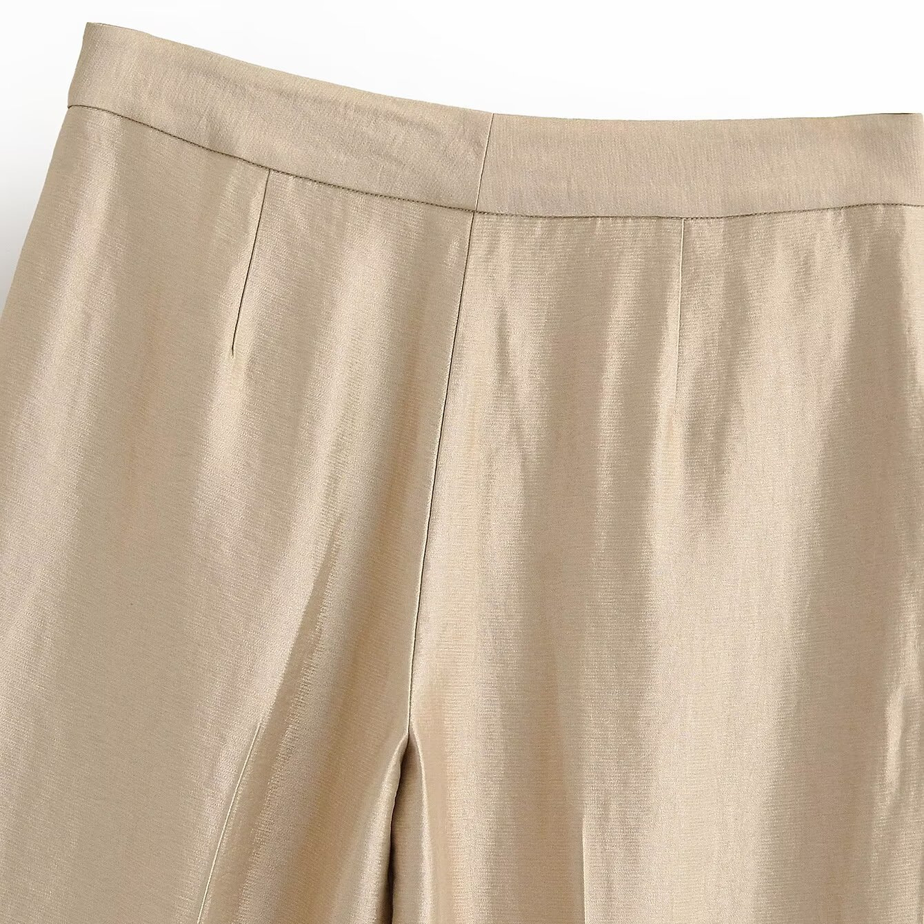 Casual Minimalist Versatile Khaki Straight-leg Wide-leg Pants - Image 4
