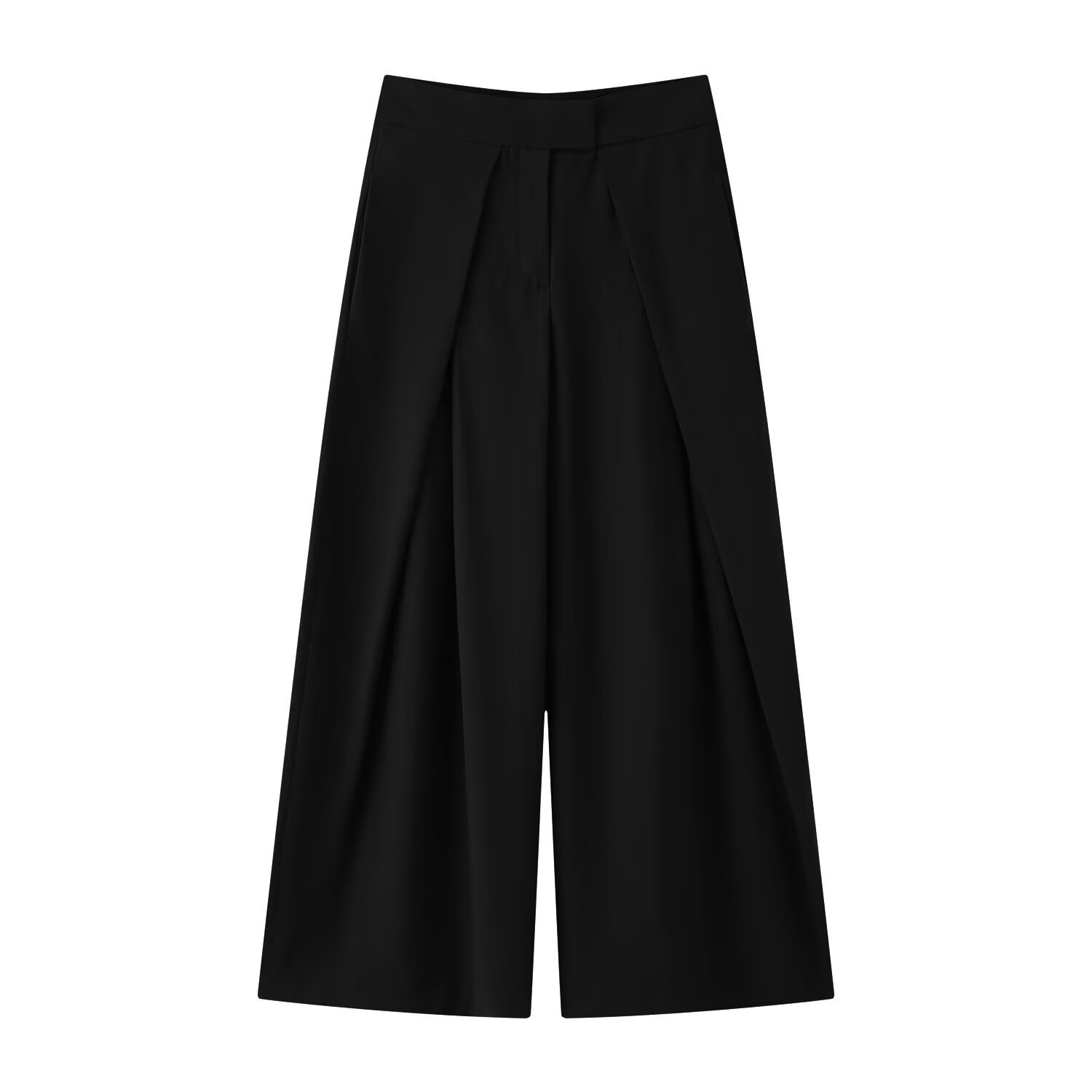 Casual High-waisted Pleated Wide-leg Pants - Image 8