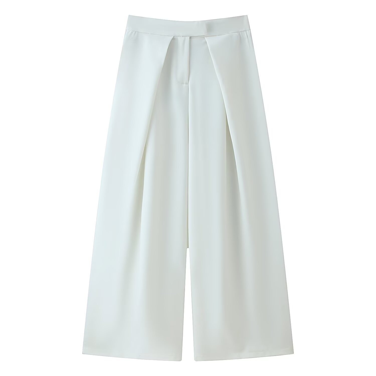 Casual High-waisted Pleated Wide-leg Pants - Image 7
