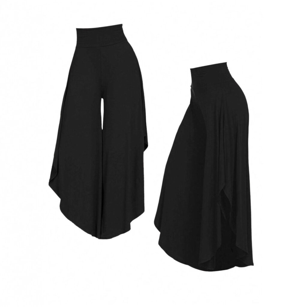 New European And American Plus-size Womens Flounce-trimmed Floor-length Casual Pants