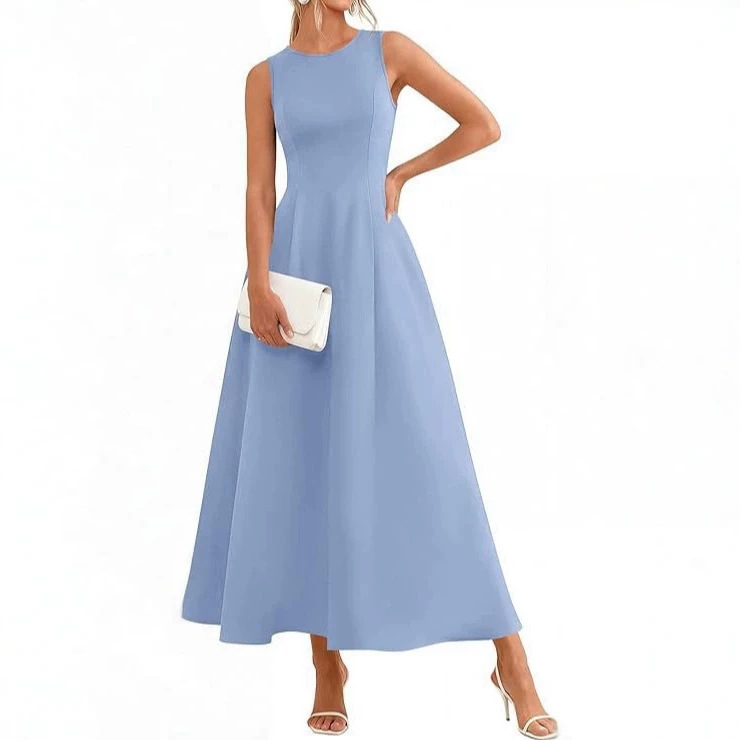 Womens Slim-Fit Long Casual Vest Dress - Image 6
