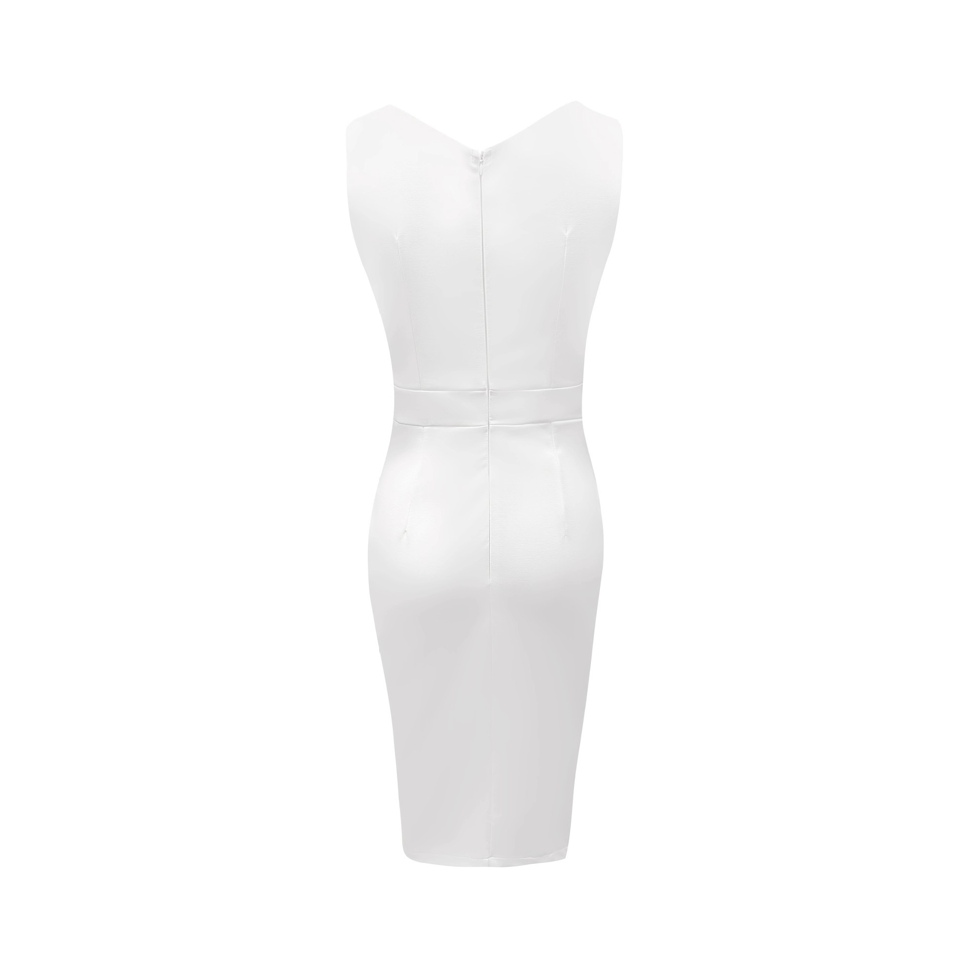Womens Minimalist Elegant Slit Knit Dress - Image 2