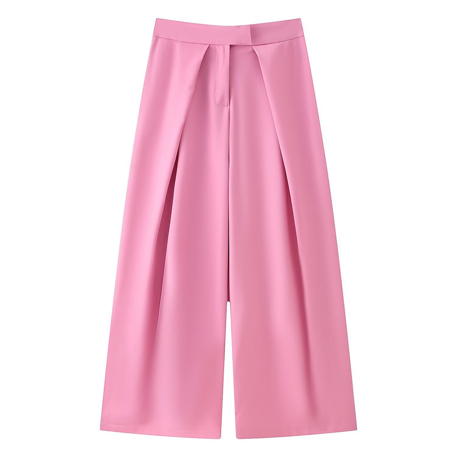Casual High-waisted Pleated Wide-leg Pants - Image 6