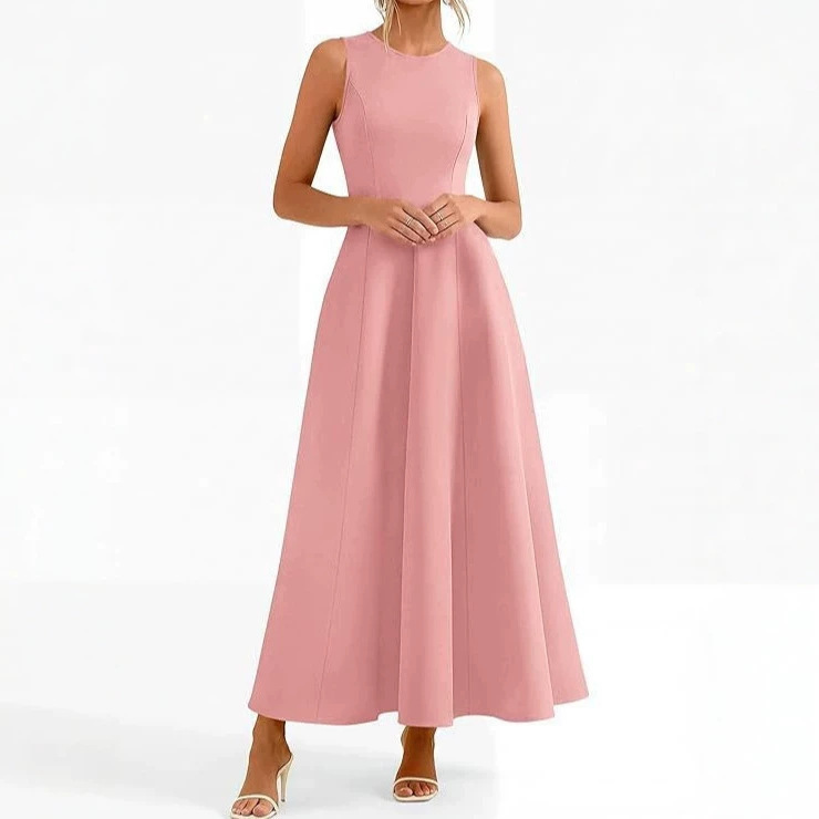 Womens Slim-Fit Long Casual Vest Dress - Image 3