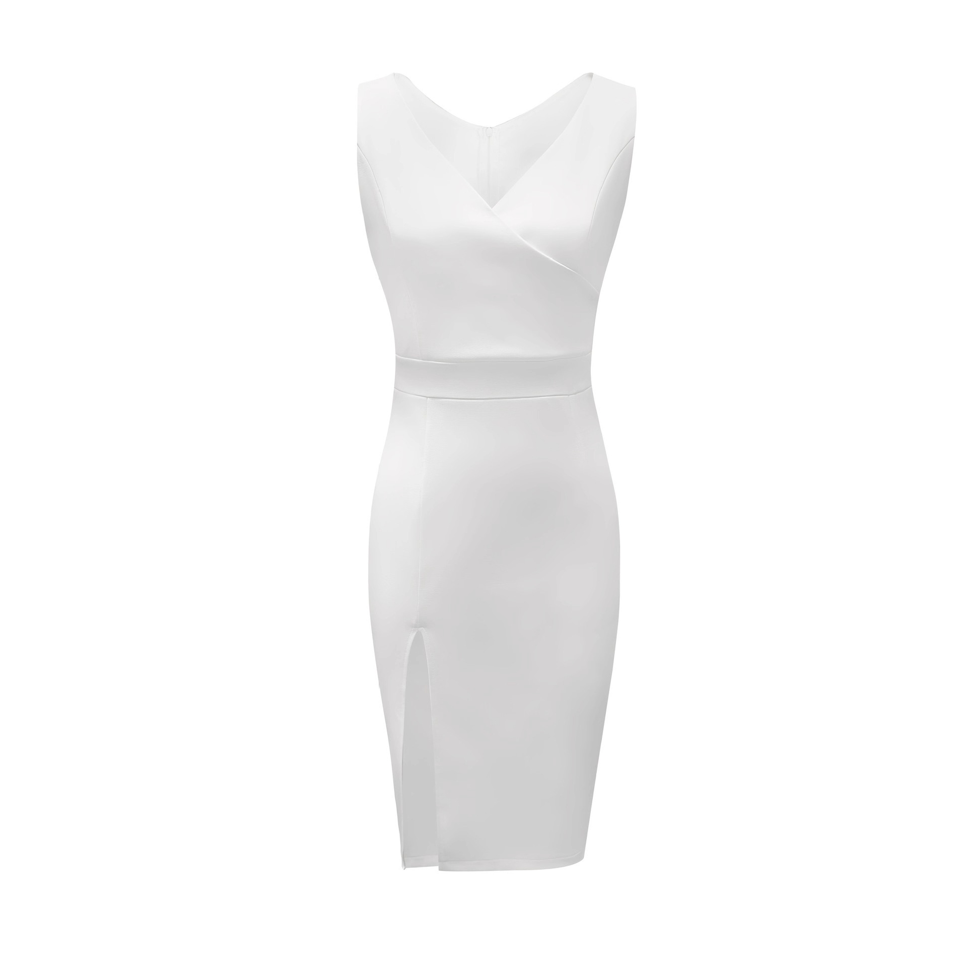 Womens Minimalist Elegant Slit Knit Dress - Image 3