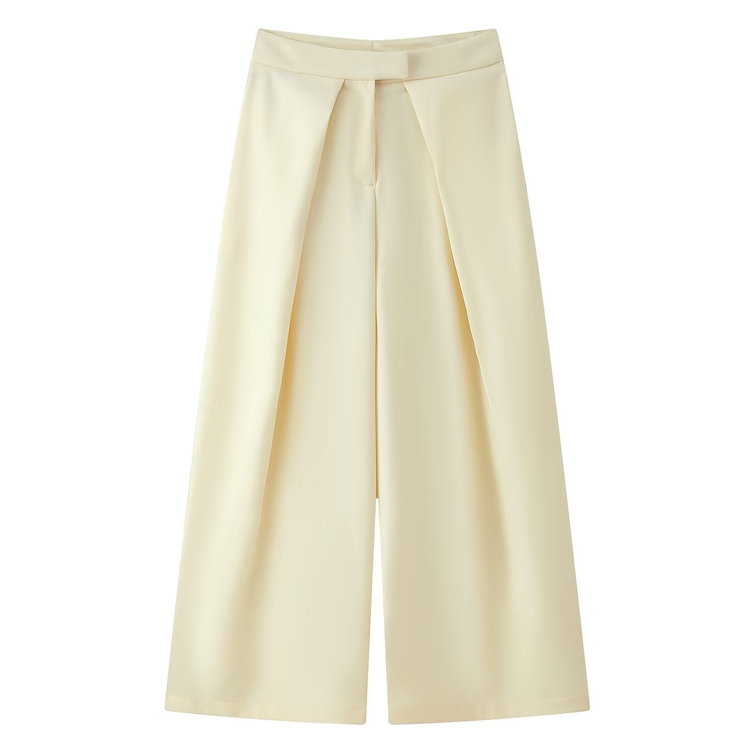 Casual High-waisted Pleated Wide-leg Pants - Image 5