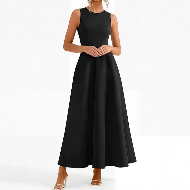 Womens Slim-Fit Long Casual Vest Dress