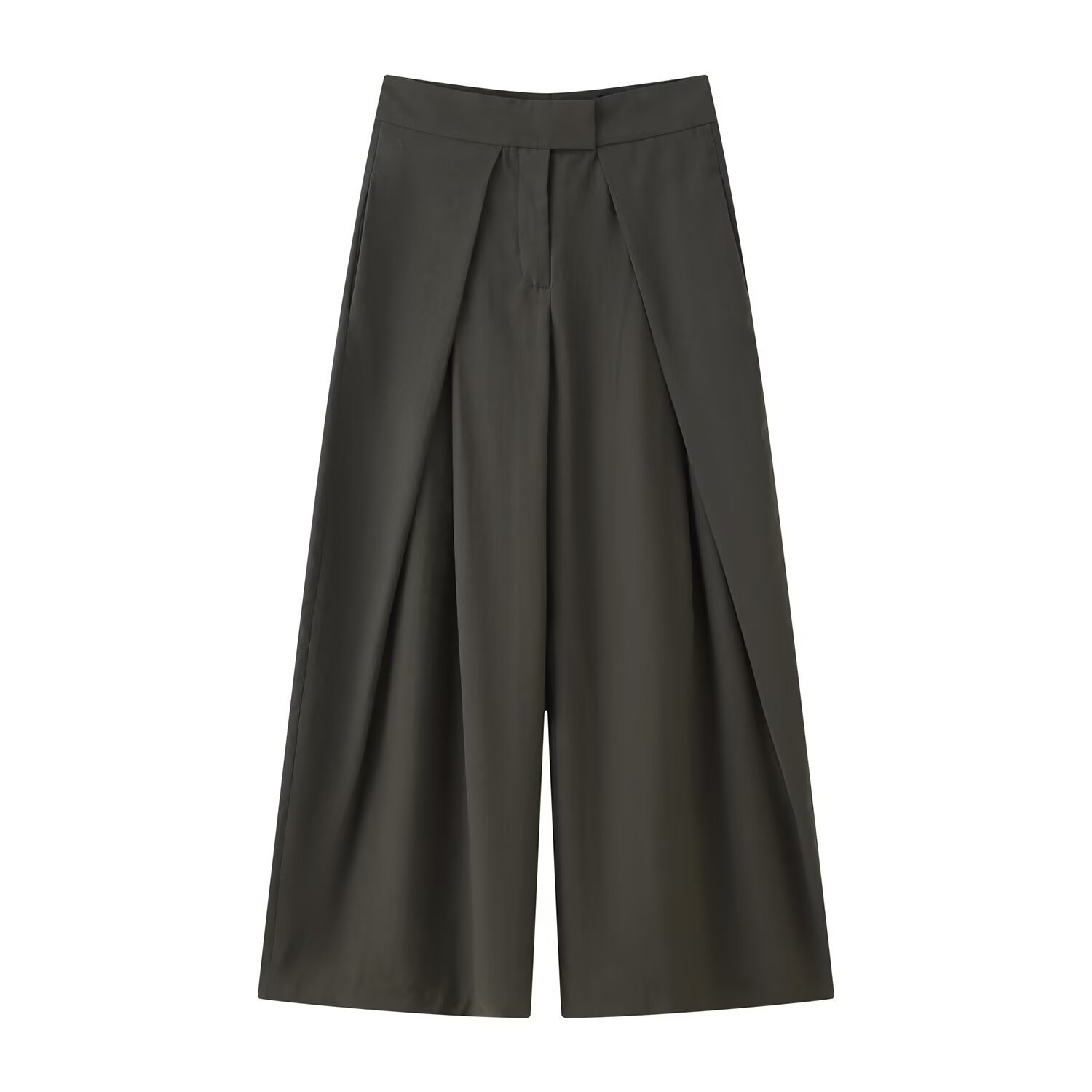 Casual High-waisted Pleated Wide-leg Pants - Image 10