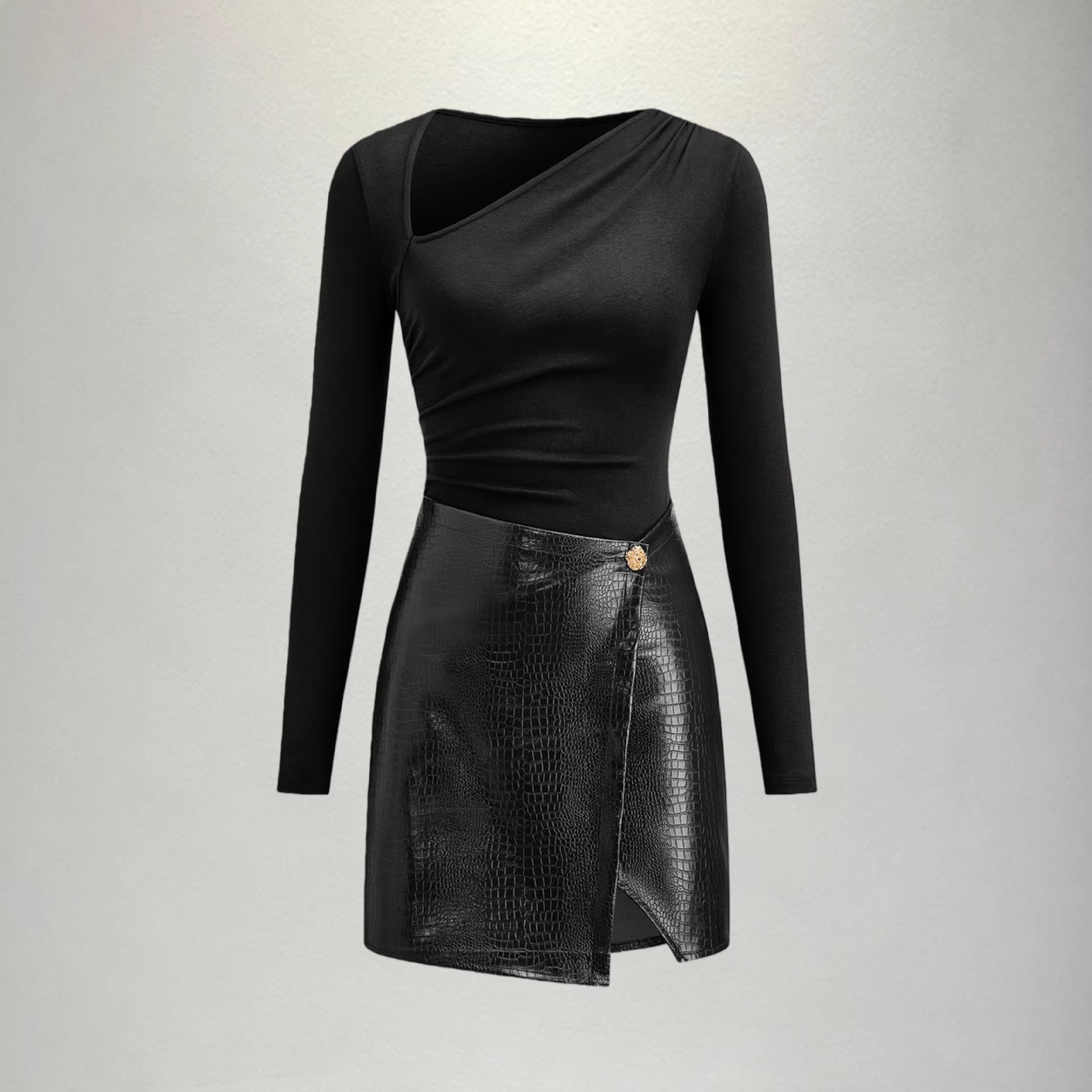 European And American-style Patchwork Dress For Women - Image 3