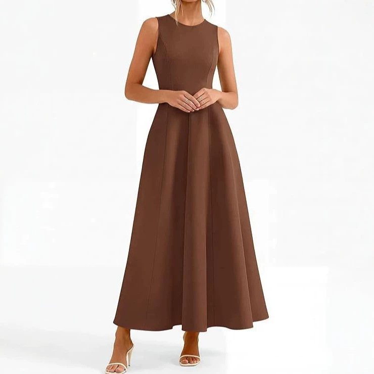 Womens Slim-Fit Long Casual Vest Dress - Image 7