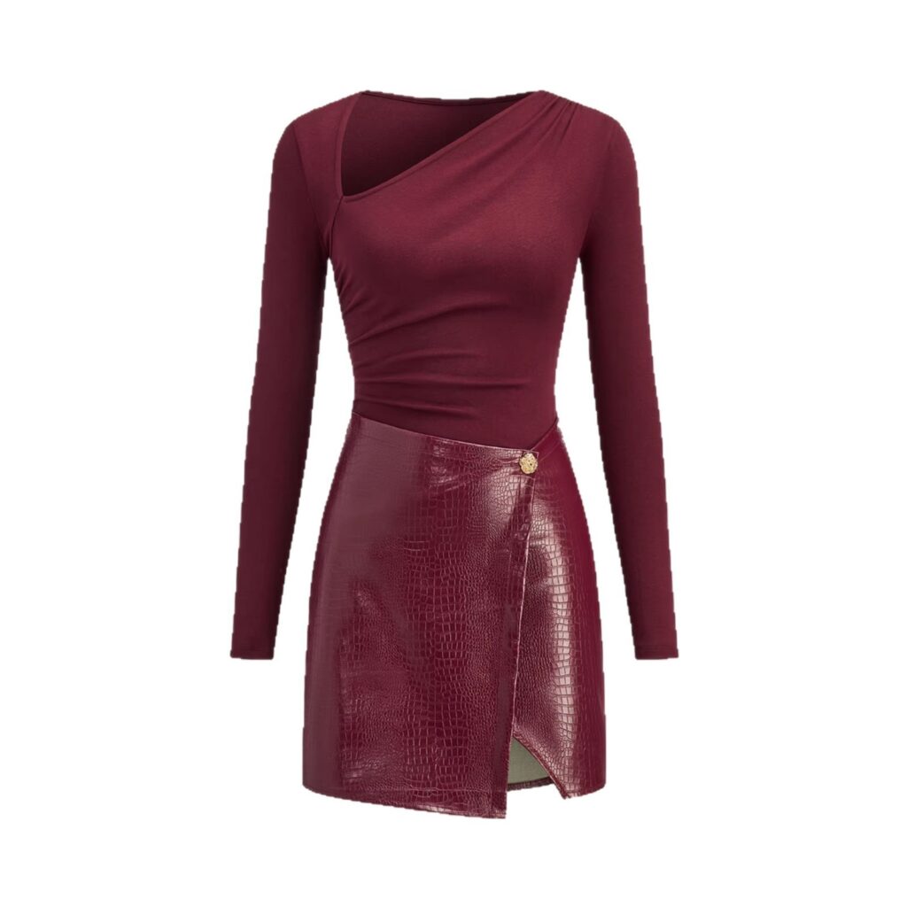 European And American-style Patchwork Dress For Women