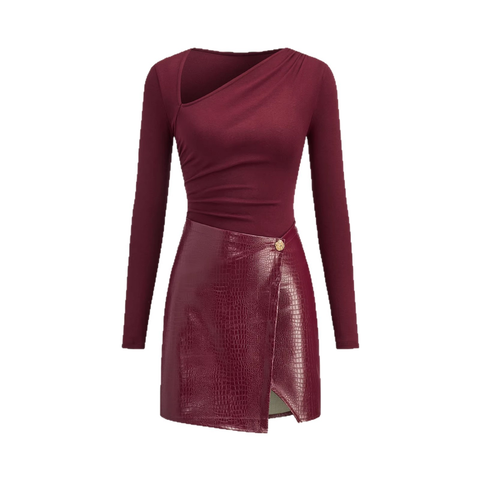 European And American-style Patchwork Dress For Women