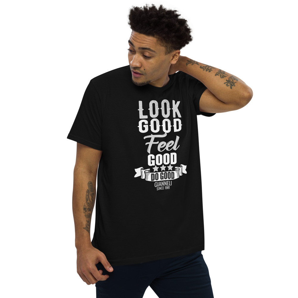 LOOK GOOD Men's Fitted Straight Cut t-shirt by Gianneli - Image 3